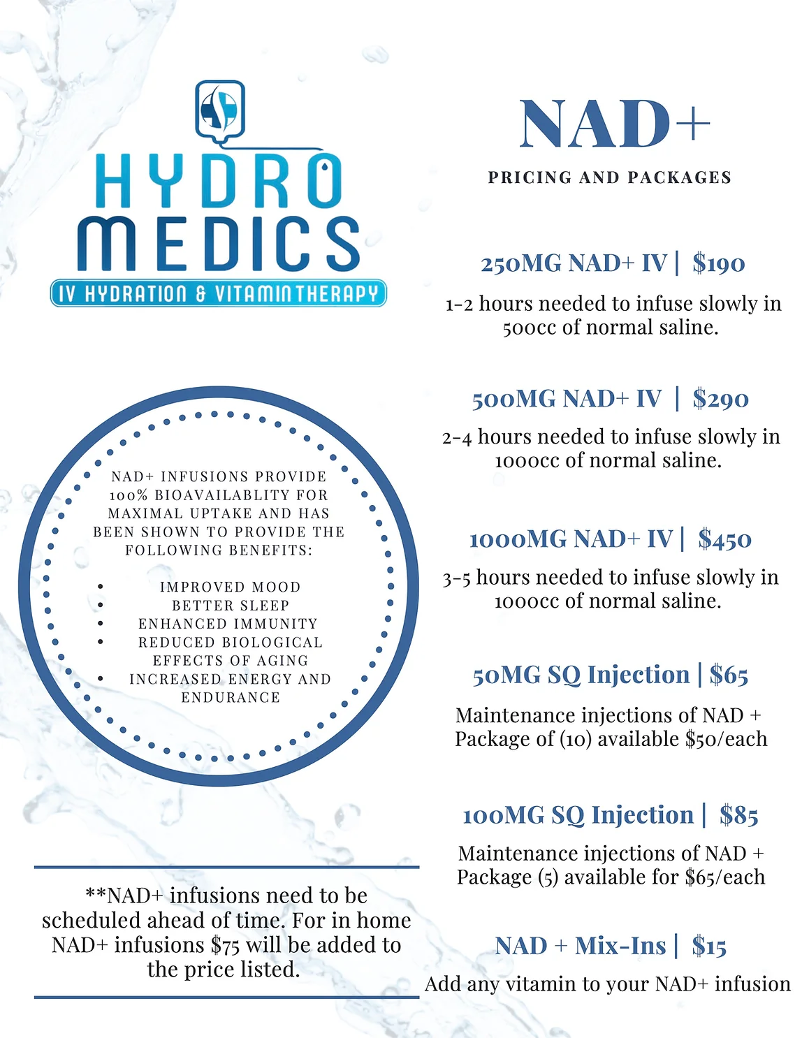 HydroMedics NAD NewMenu